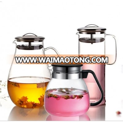 Eco-friendly high quality glass jug glass pitcher water jug with metal lid