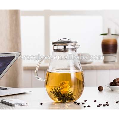 Double wall glass tumbler with 1L glass pitcher, printing glass tea pot glass jug ,glass pitcher set