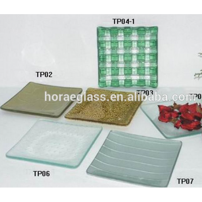 Hot New Products Charger Plate Wholesale Cheap Wedding colored square Glass Plates