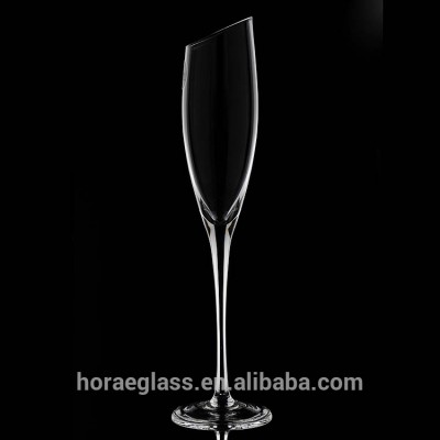 Oblique champagne cup crystal goblet good quality