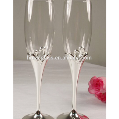 heart toasting flutes flower wedding champagne glasses red wine glass /toasting glass / wedding goblet