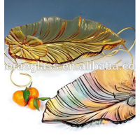 Maple Leaf Shape Glass Plate