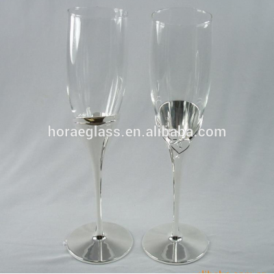 toasting flutes diamond wedding champagne glasses red wine glass /toasting glass / wedding goblet