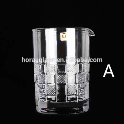 High quality Mixing Goblet Cocktail Glass Customable printing engraving mixing glass