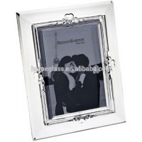 unique angle for wedding decoration and party curve crystal photo frame ,High quality cheap crystal glass free sexy photo frame