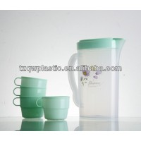 2L Plastic pitcher set with 4 cups,CE